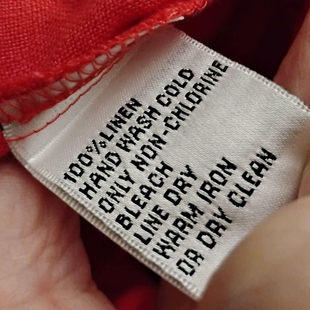 Irish Linen Talbots Shacket Red - Picture 7 of 7